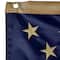 Patriotic Tea-Stained Embroidered American Flag with Grommets